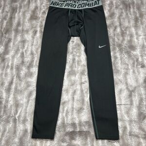 Nike Pro Combat Pants Mens 2XL Black Athletic Leggings Stretch Performance